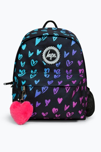Hype black scribble hearts - black,